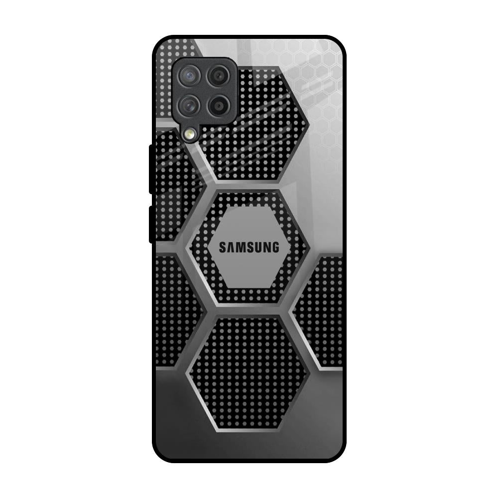 Hexagon Style Samsung Galaxy M42 Glass Back Cover Online