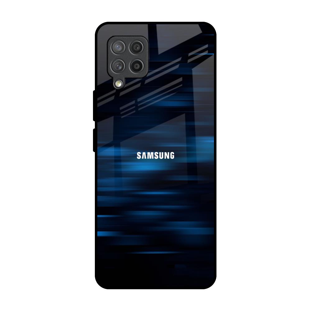 Blue Rough Abstract Samsung Galaxy M42 Glass Back Cover Online