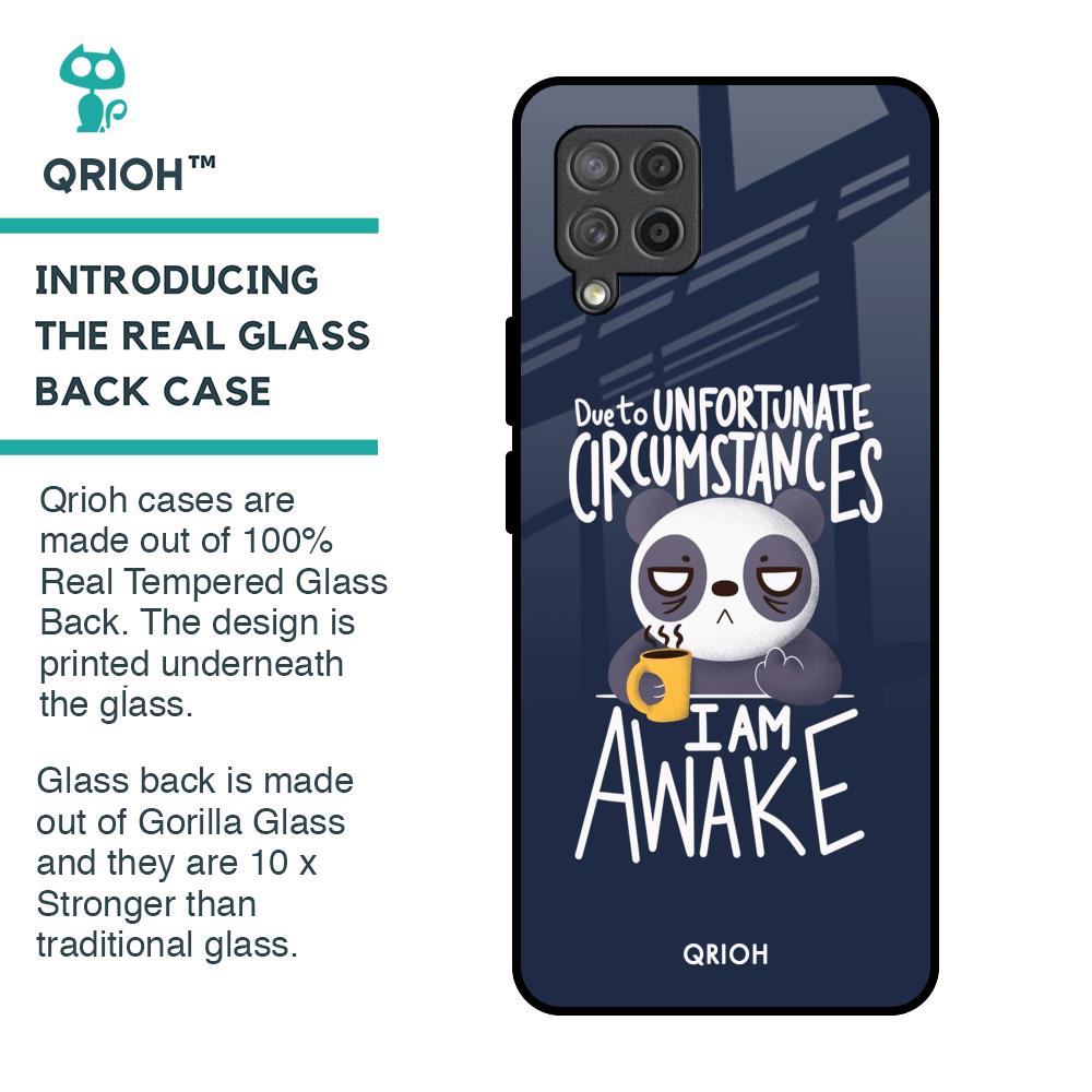 Struggling Panda Glass Case for Samsung Galaxy M42