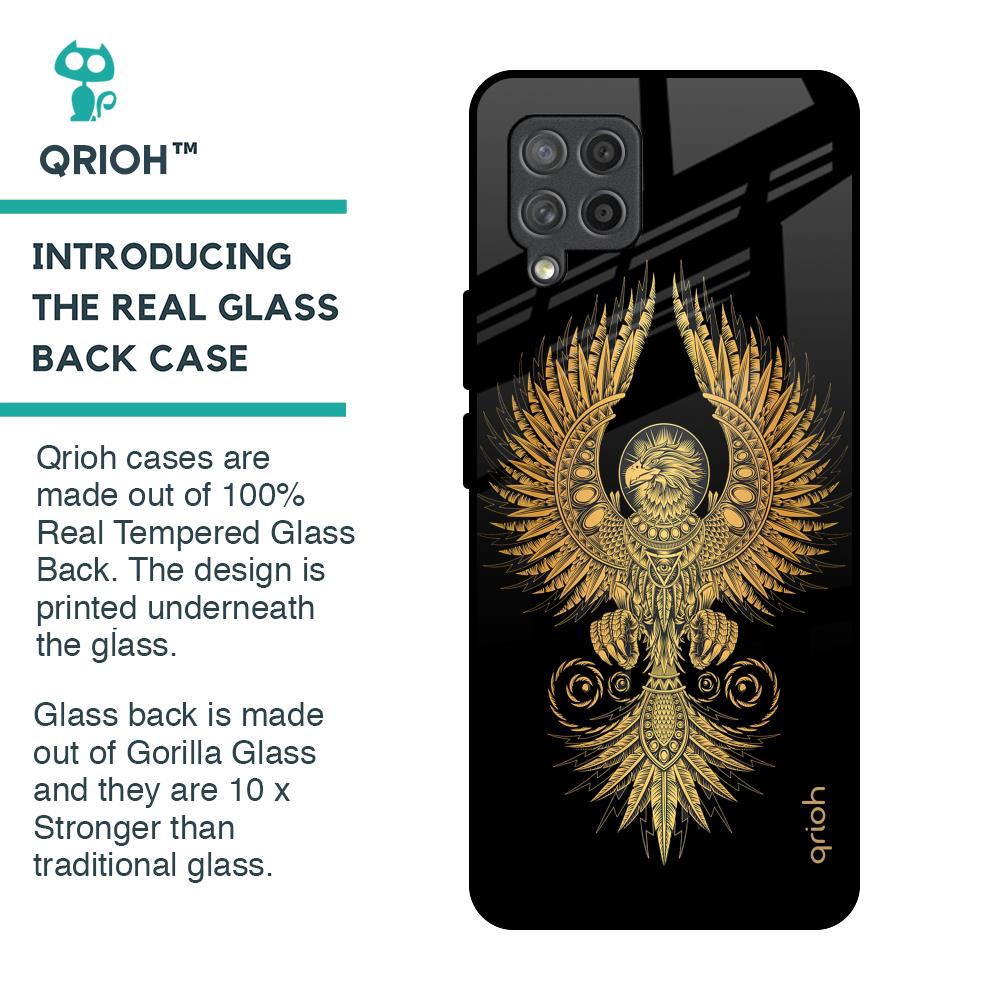 Mythical Phoenix Art Glass Case for Samsung Galaxy M42