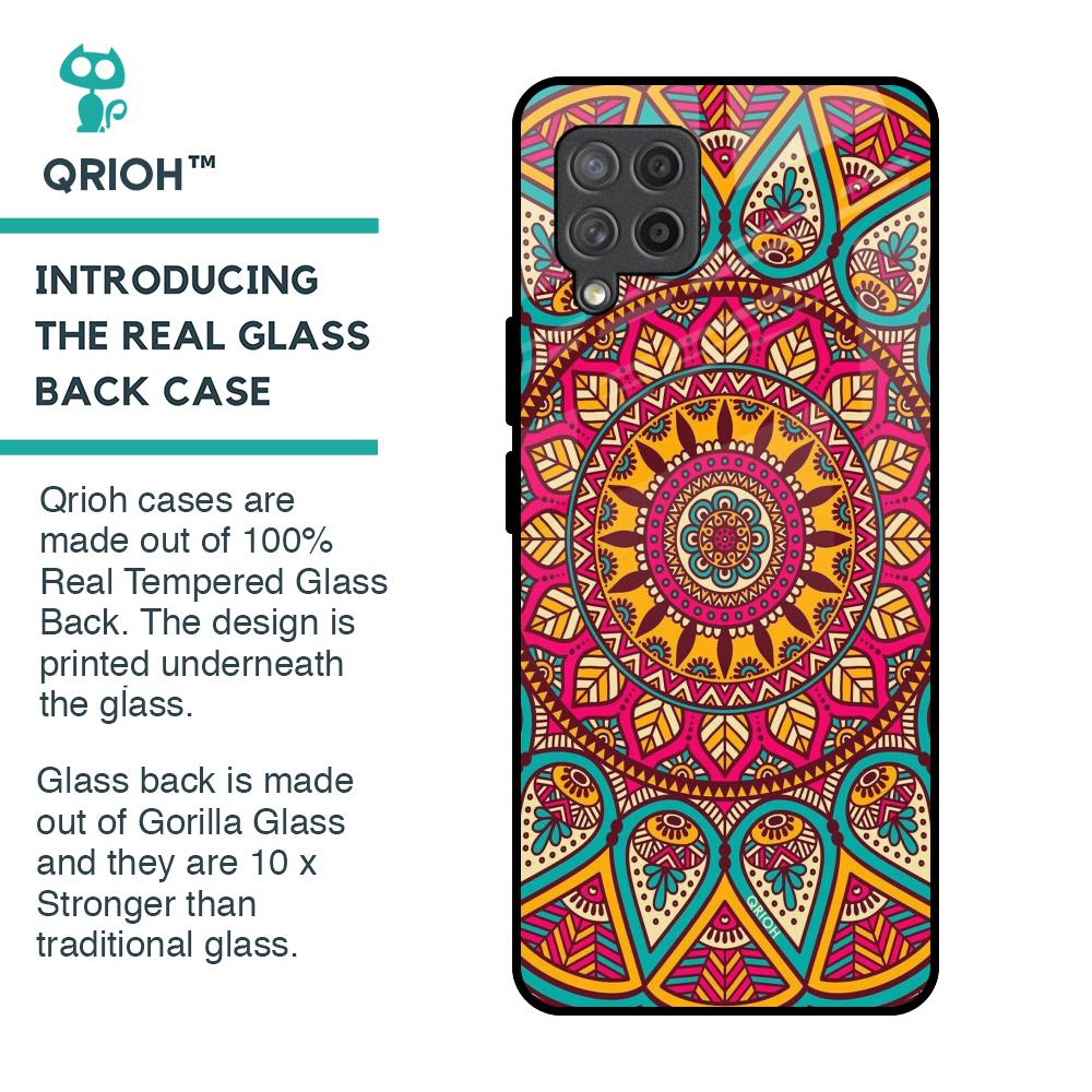 Elegant Mandala Glass Case for Samsung Galaxy M42