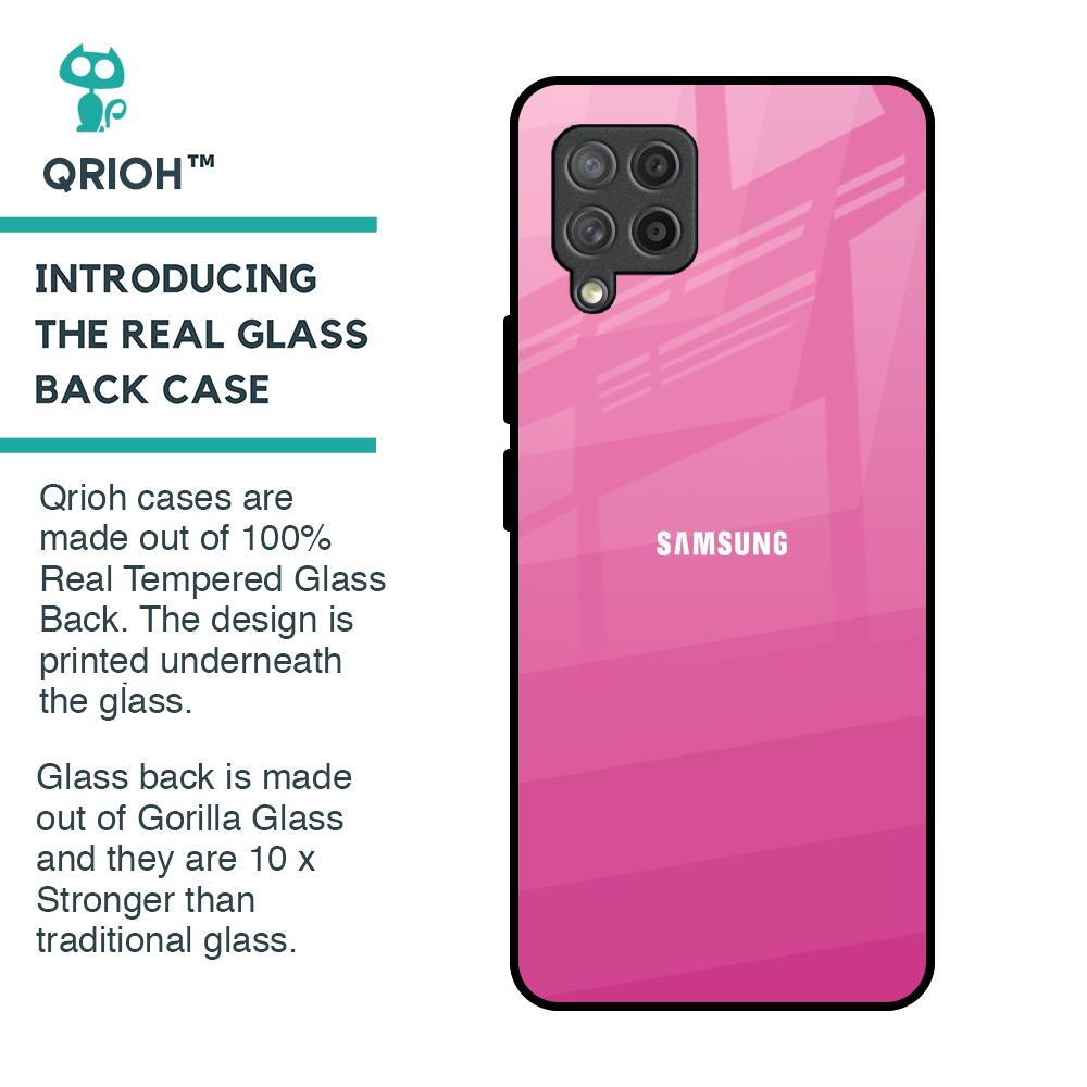 Pink Ribbon Caddy Glass Case for Samsung Galaxy M42