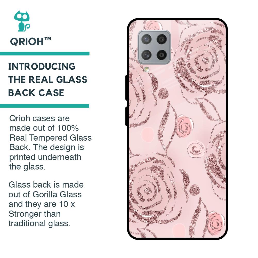 Shimmer Roses Glass case for Samsung Galaxy M42