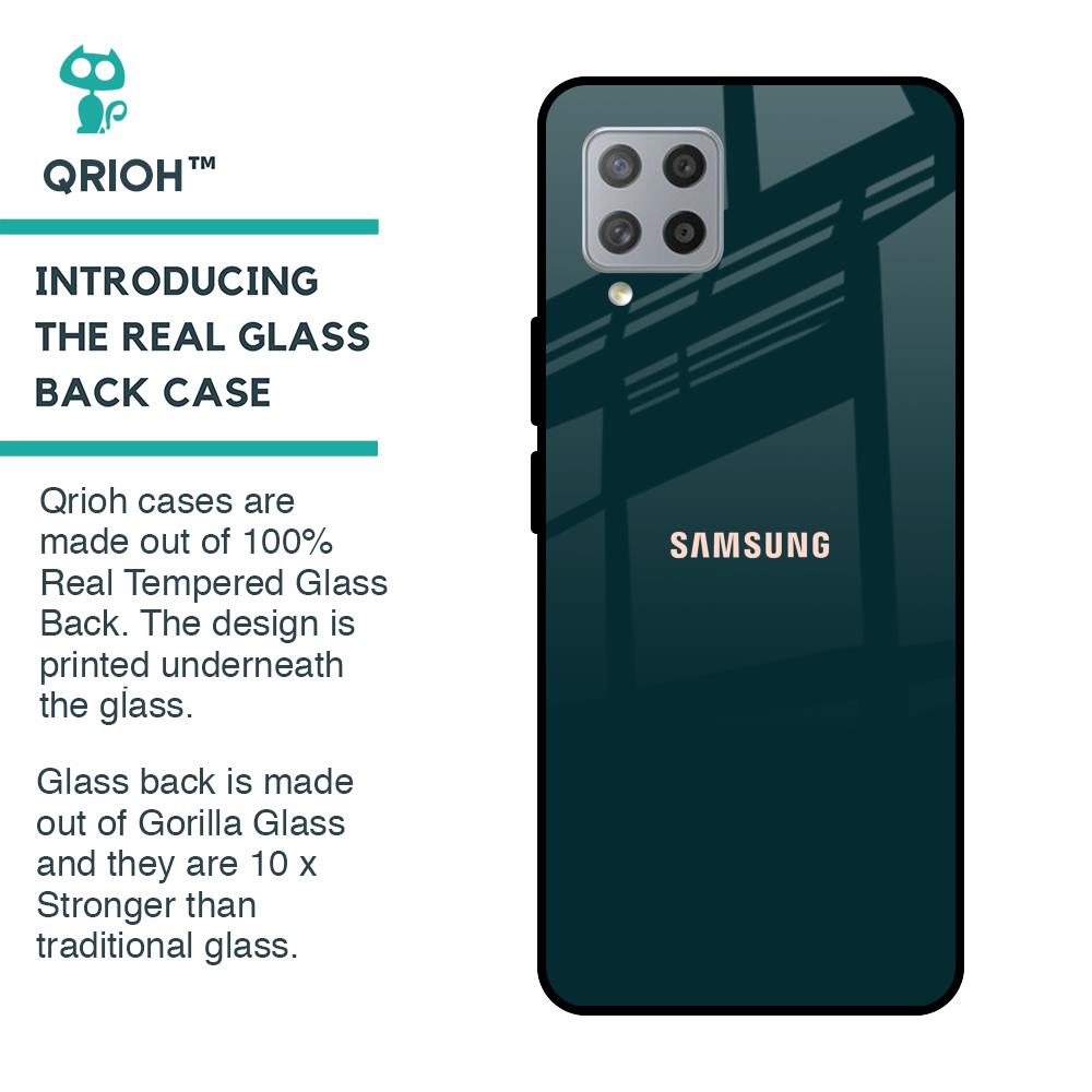 Hunter Green Glass Case For Samsung Galaxy M42