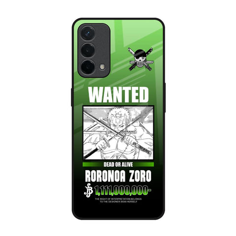 Zoro Wanted Oppo A74 Glass Back Cover Online