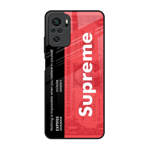 Supreme Ticket Redmi Note 10S Glass Back Cover Online