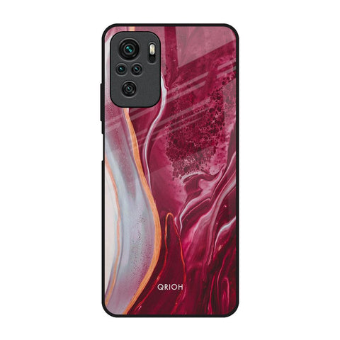 Crimson Ruby Redmi Note 10S Glass Back Cover Online