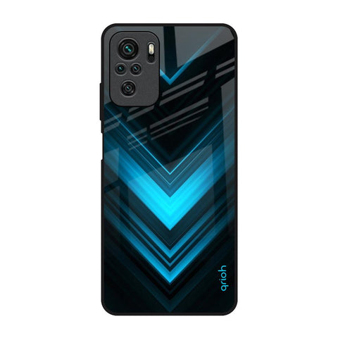 Vertical Blue Arrow Redmi Note 10S Glass Back Cover Online