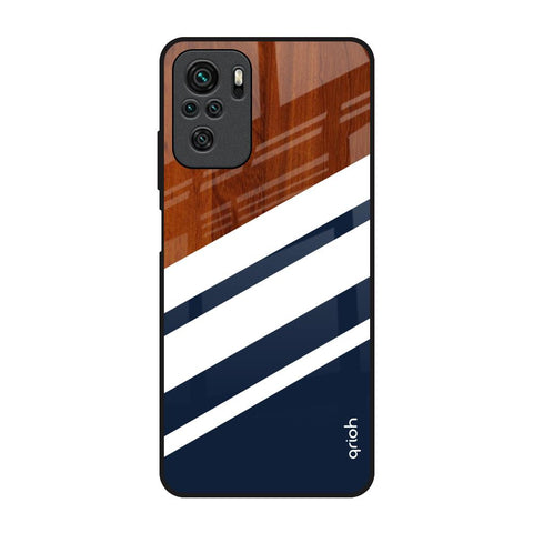 Bold Stripes Redmi Note 10S Glass Back Cover Online
