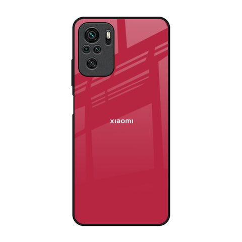 Solo Maroon Redmi Note 10S Glass Back Cover Online