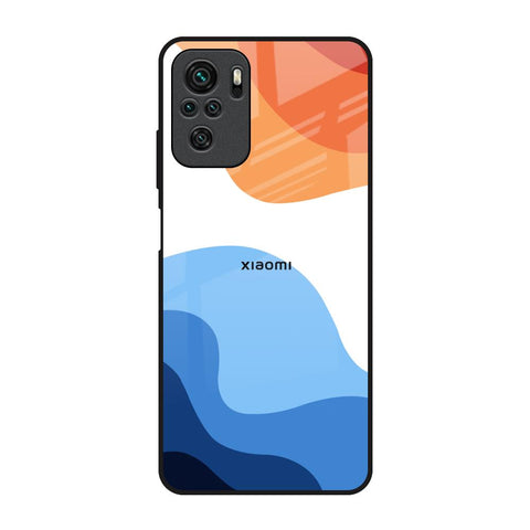 Wavy Color Pattern Redmi Note 10S Glass Back Cover Online