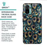 Peacock Feathers Glass case for Redmi Note 10S