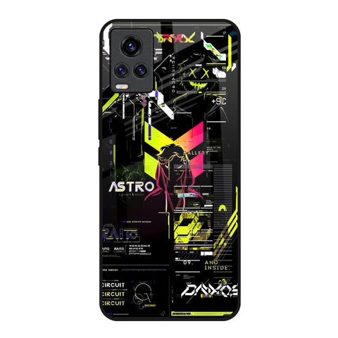 Astro Glitch Vivo Y73 Glass Back Cover Online