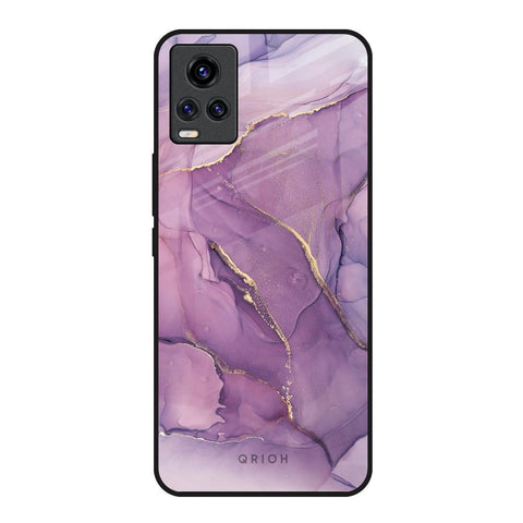 Purple Gold Marble Vivo Y73 Glass Back Cover Online