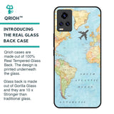 Travel Map Glass Case for Vivo Y73