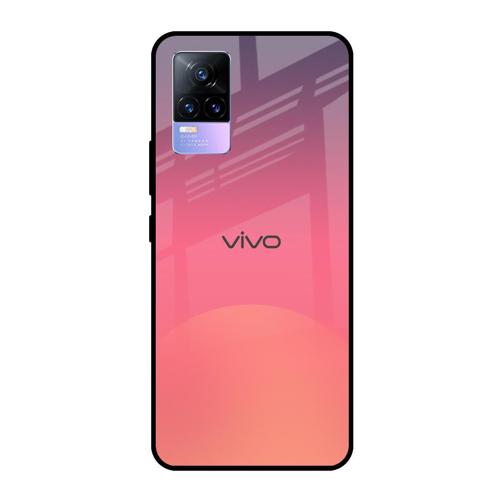 Sunset Orange Vivo Y73 Glass Back Cover Flat 35% Off On Vivo Y73