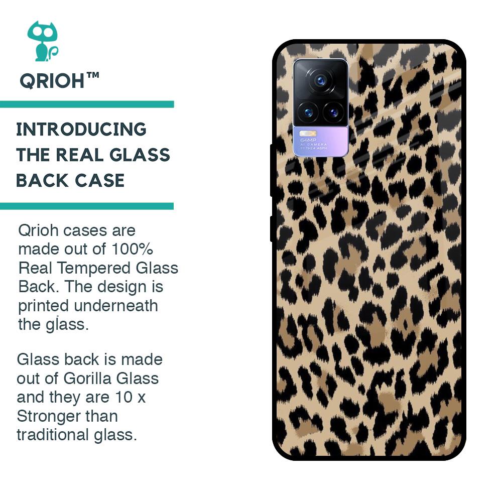 Leopard Seamless Glass Case For Vivo Y73