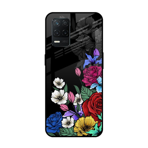 Rose Flower Bunch Art Realme 8 5G Glass Back Cover Online