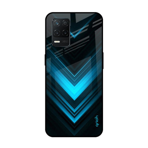 Vertical Blue Arrow Realme 8 5G Glass Back Cover Online