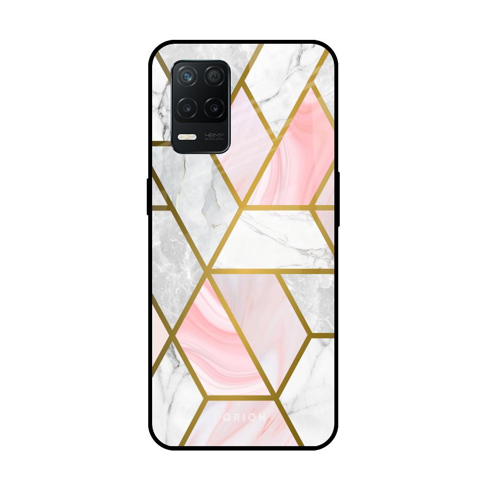 Geometrical Marble Realme 8 5G Glass Back Cover Online