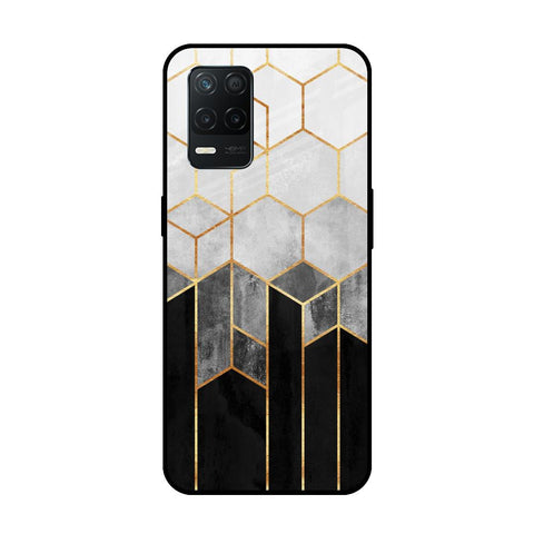 Tricolor Pattern Realme 8 5G Glass Back Cover Online