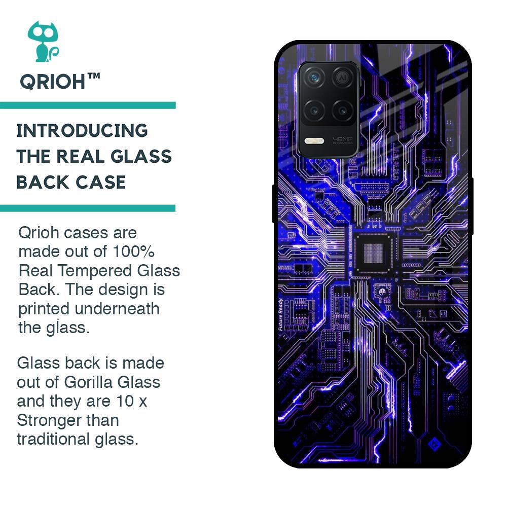 Techno Color Pattern Glass Case For Realme 8 5G