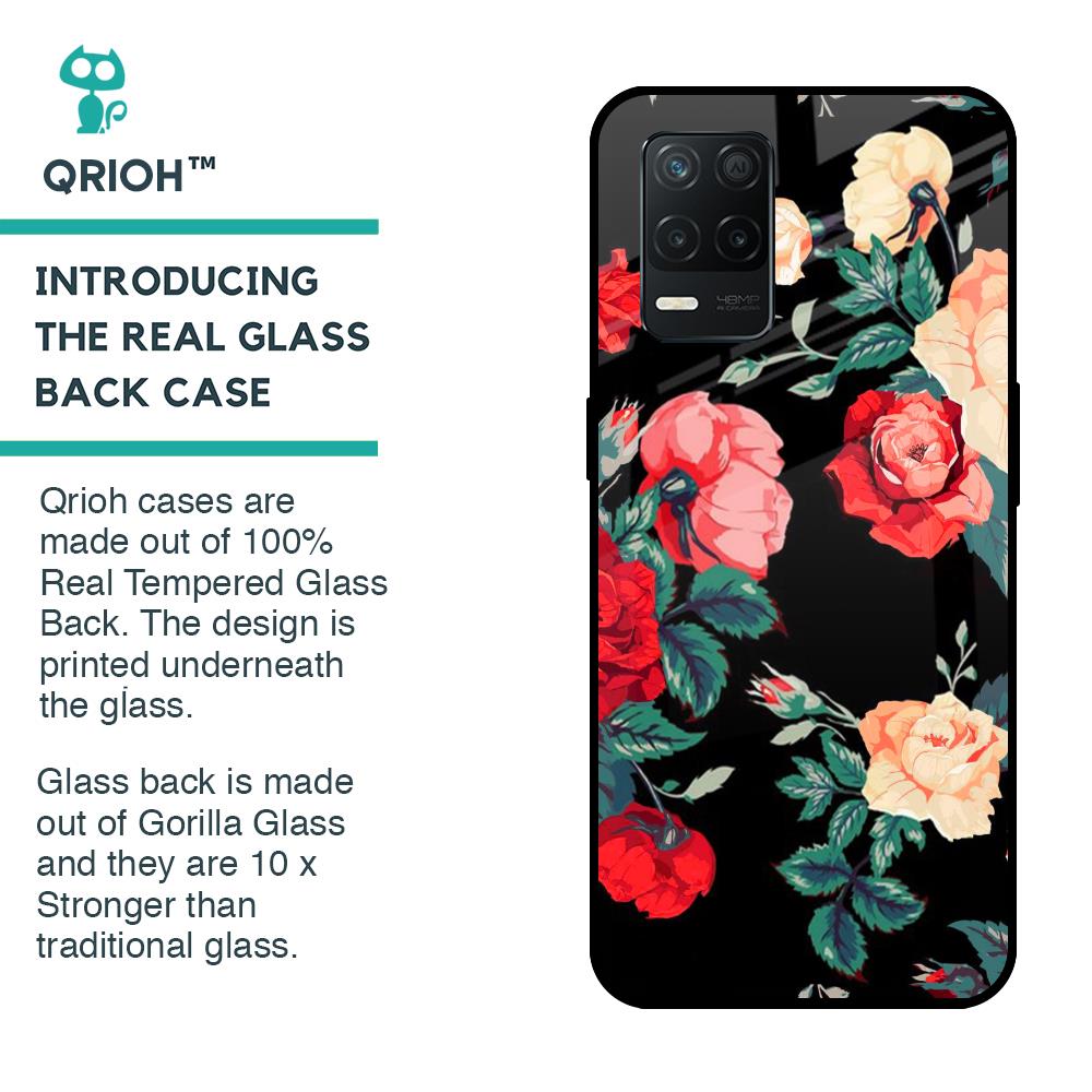 Floral Bunch Glass Case For Realme 8 5G
