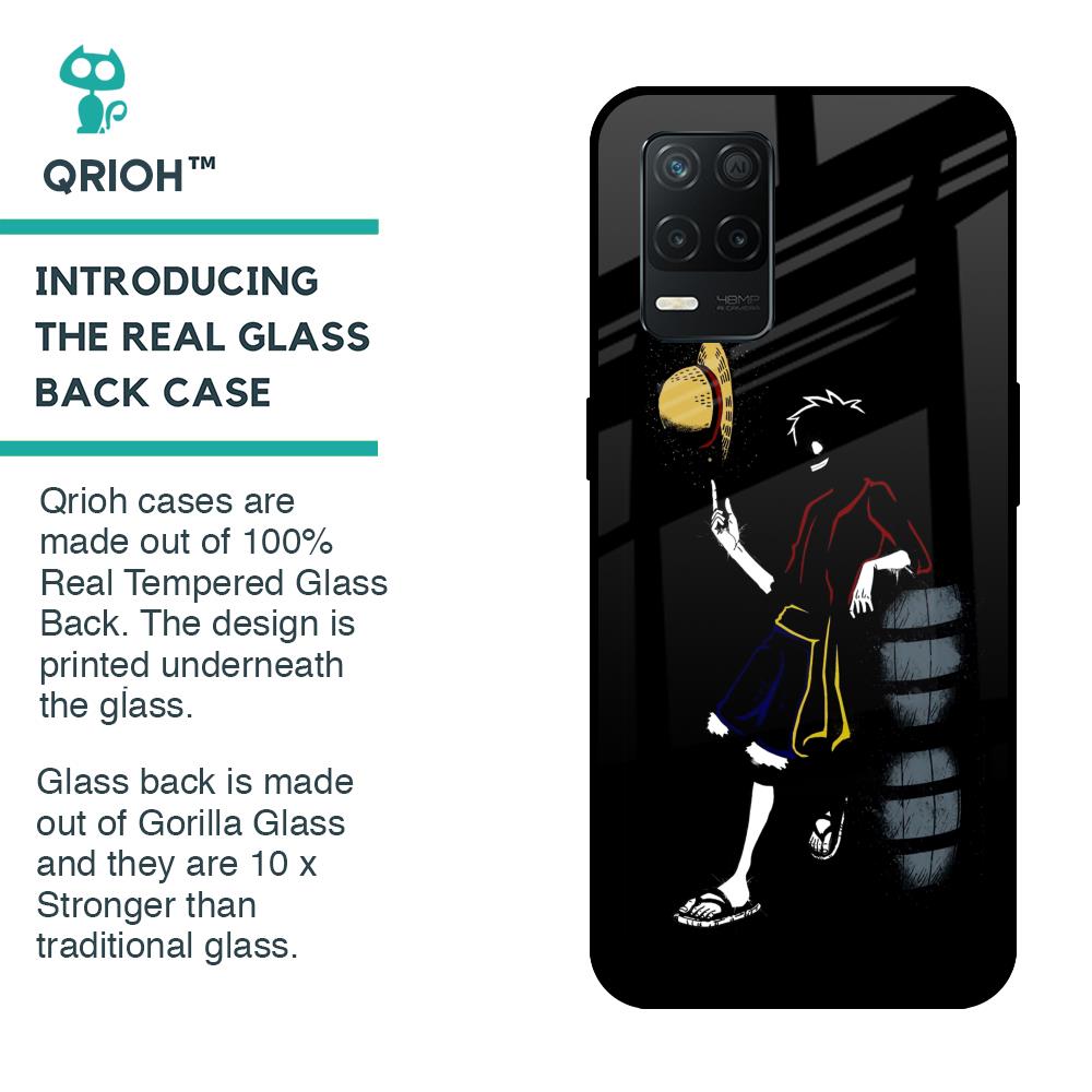 Luffy Line Art Glass Case for Realme 8 5G