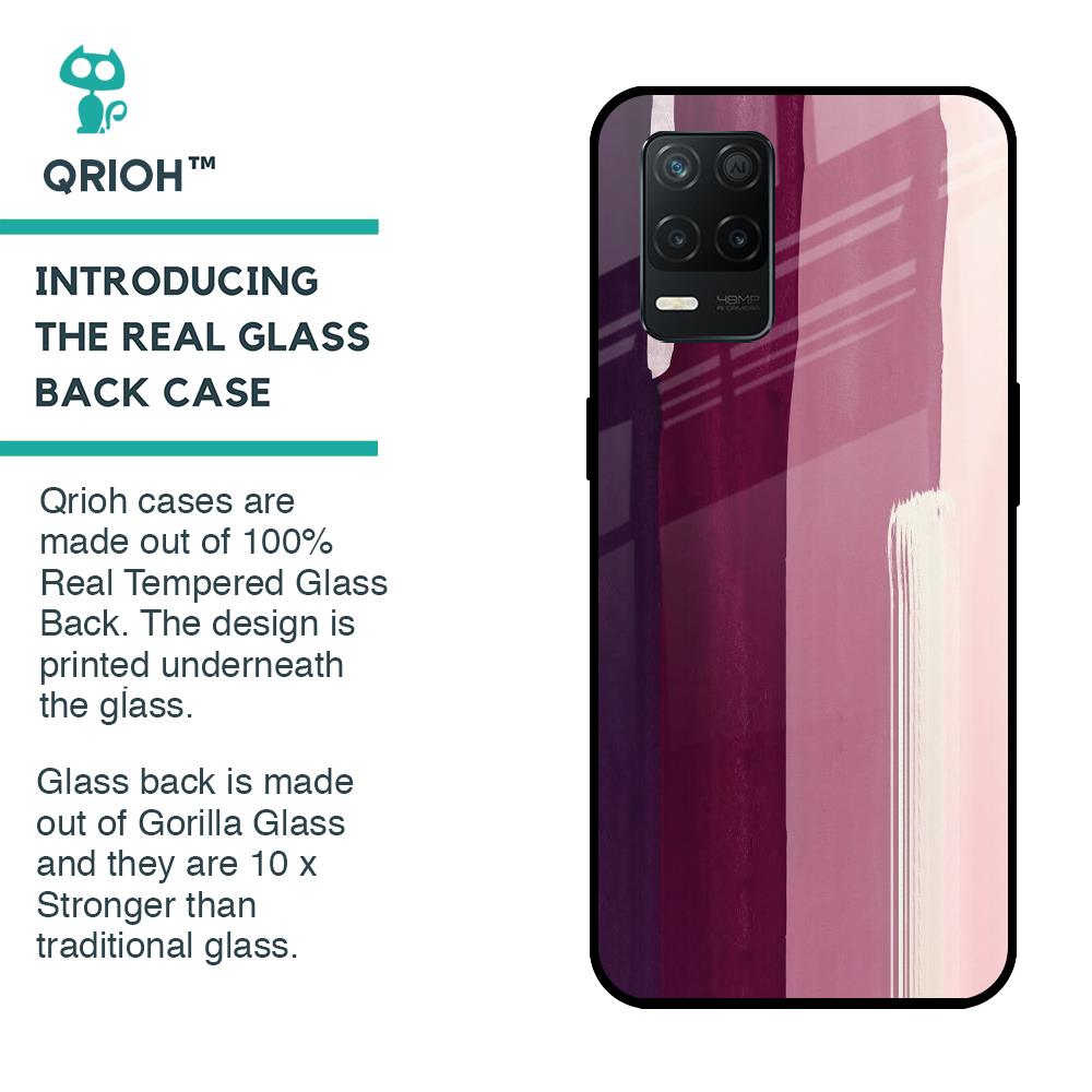 Brush Stroke Art Glass Case for Realme 8 5G