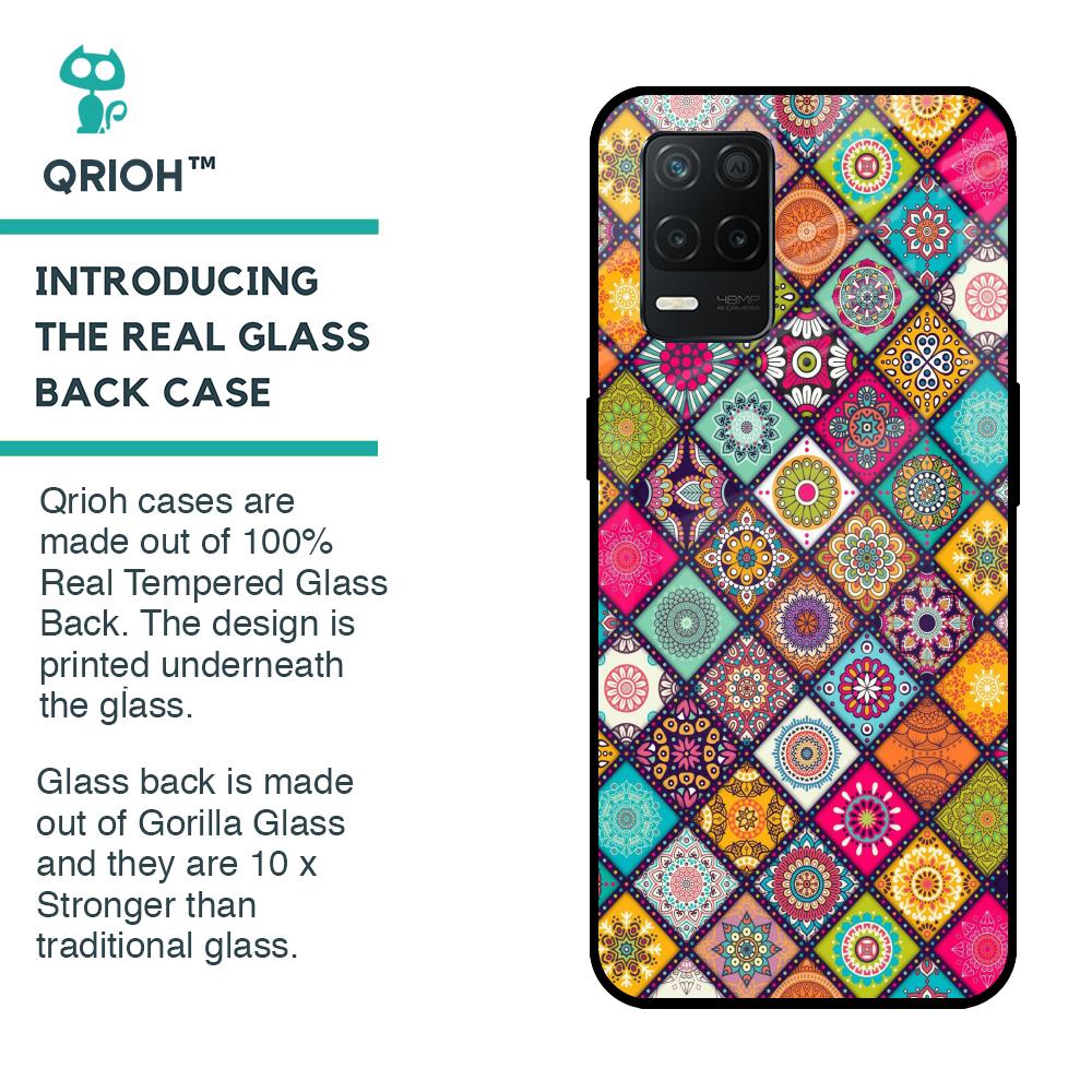 Multicolor Mandala Glass Case for Realme 8 5G