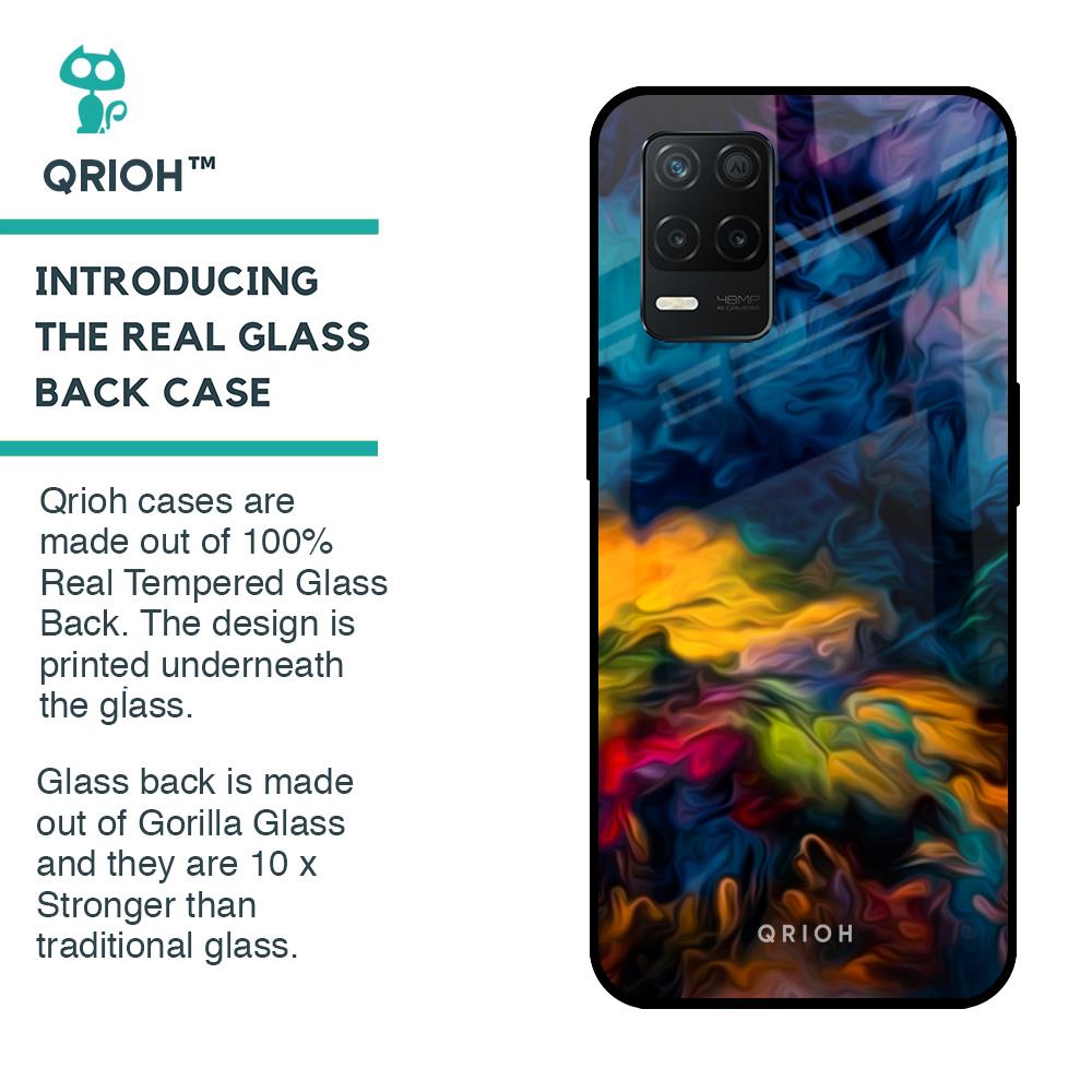 Multicolor Oil Painting Glass Case for Realme 8 5G