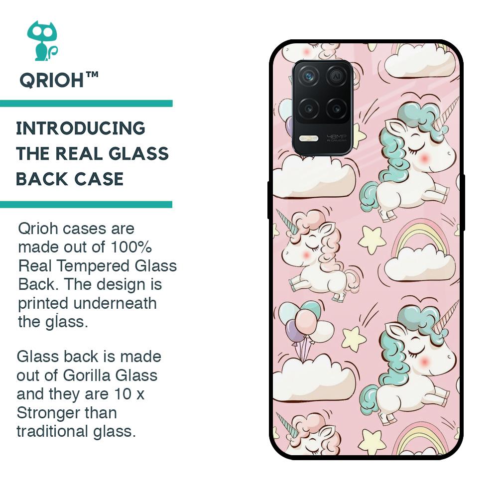 Balloon Unicorn Glass case for Realme 8 5G