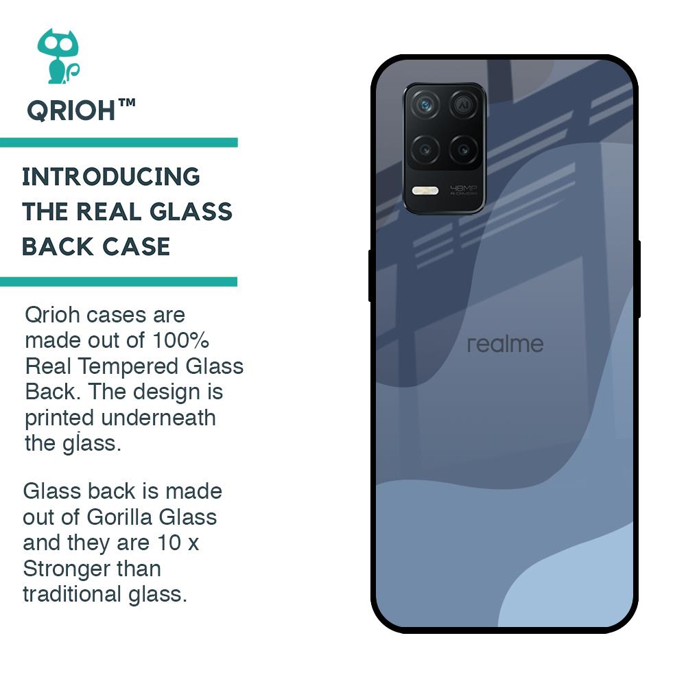 Navy Blue Ombre Glass Case for Realme 8 5G