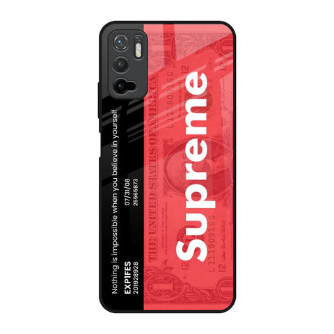 Supreme Ticket Poco M3 Pro Glass Back Cover Online