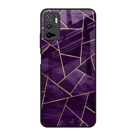 Geometric Purple Poco M3 Pro Glass Back Cover Online