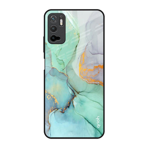Green Marble Poco M3 Pro Glass Back Cover Online
