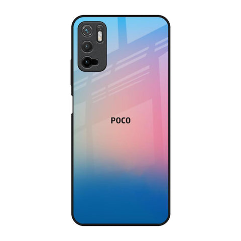 Blue & Pink Ombre Poco M3 Pro Glass Back Cover Online