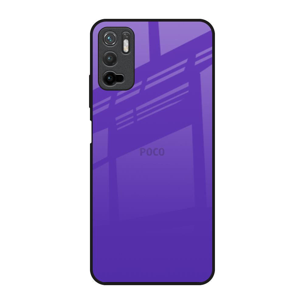 Amethyst Purple Poco M3 Pro Glass Back Cover Online