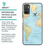 Travel Map Glass Case for Poco M3 Pro