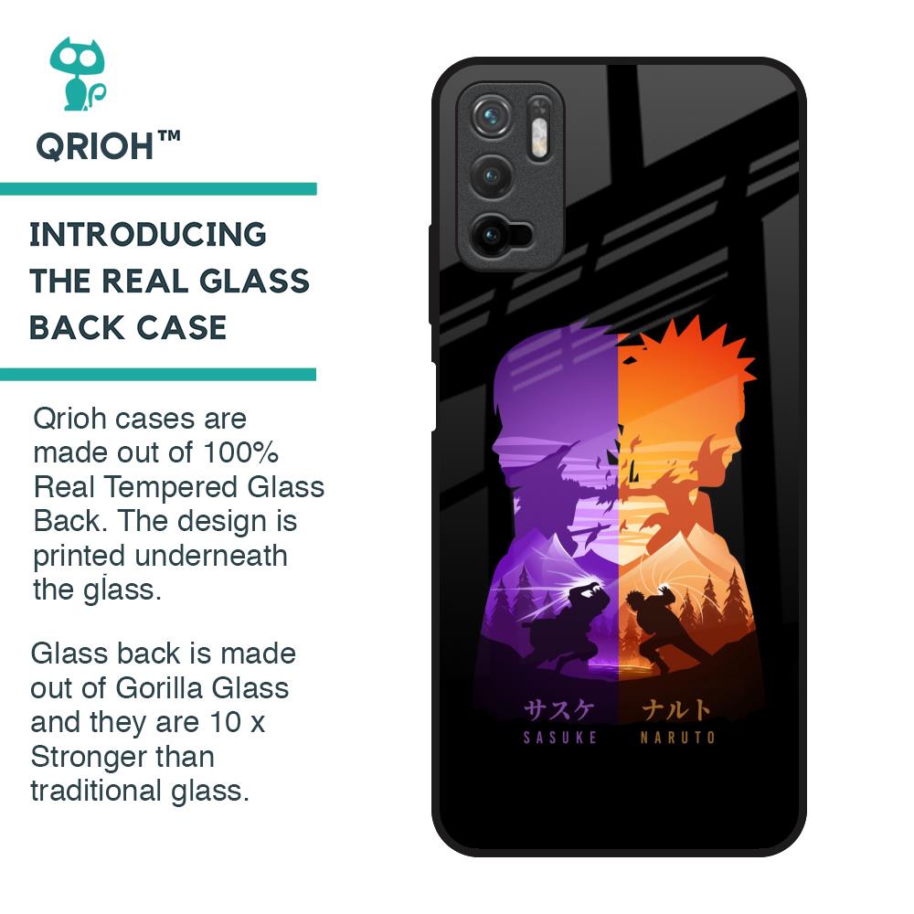 Minimalist Anime Glass Case for Poco M3 Pro