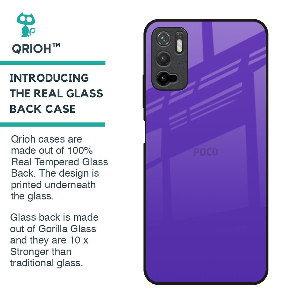 Amethyst Purple Glass Case for Poco M3 Pro