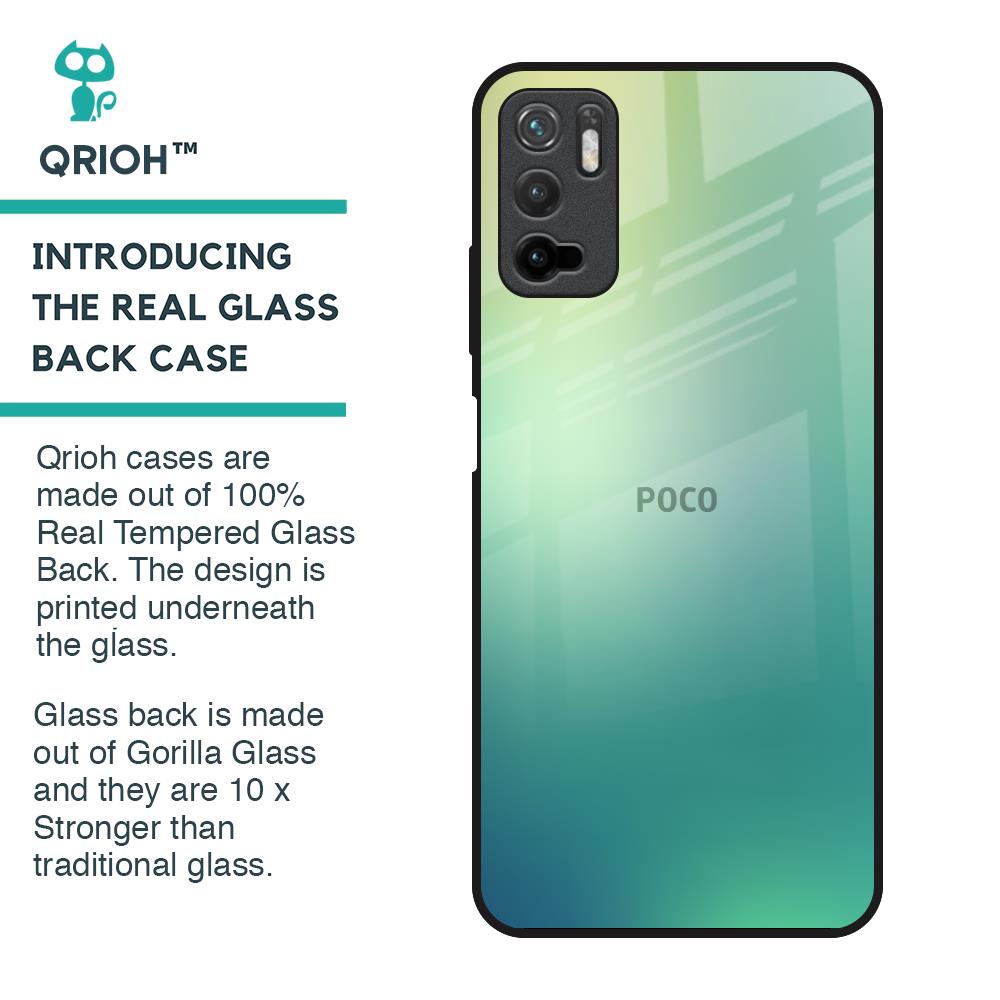Dusty Green Glass Case for Poco M3 Pro