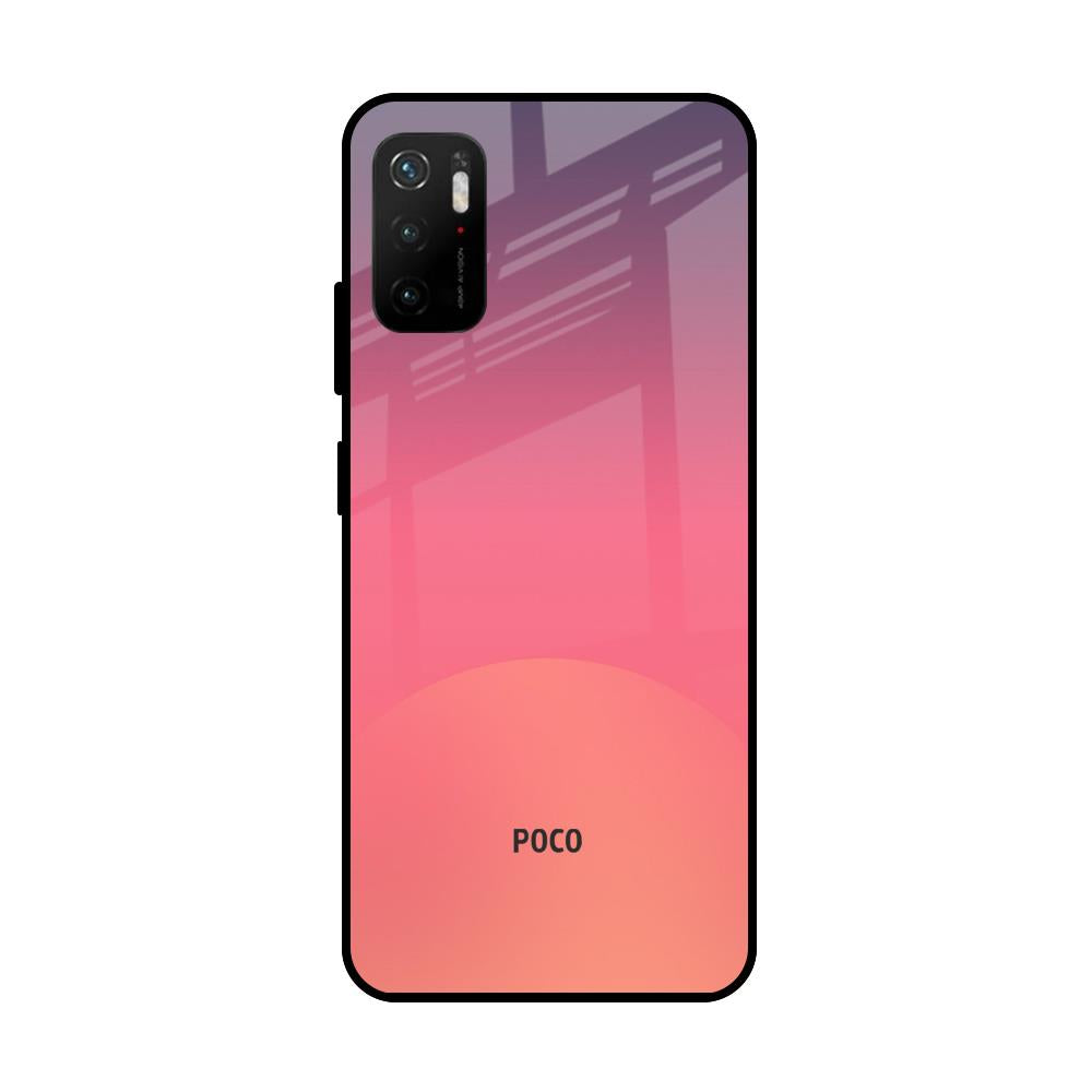 Sunset Orange Poco M3 Pro Glass Cases & Covers Online