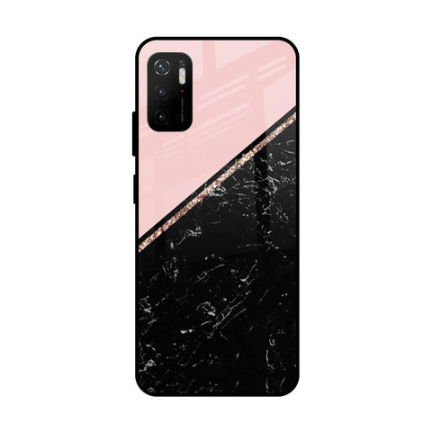 Marble Texture Pink Poco M3 Pro Glass Cases & Covers Online