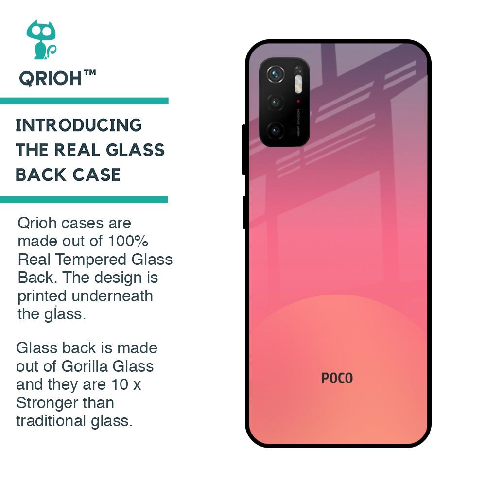 Sunset Orange Glass Case for Poco M3 Pro