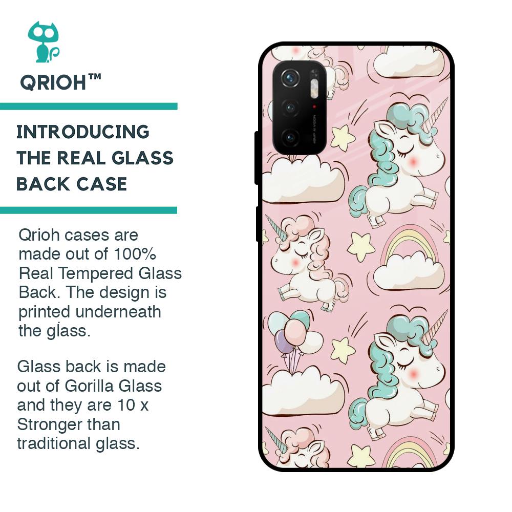 Balloon Unicorn Glass case for Poco M3 Pro