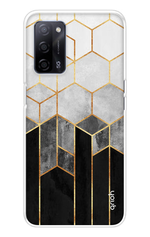 Hexagonal Pattern Oppo A53s Back Cover