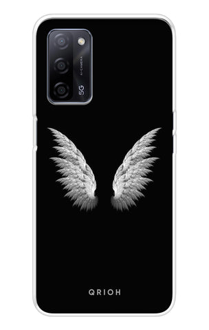 White Angel Wings Oppo A53s Back Cover