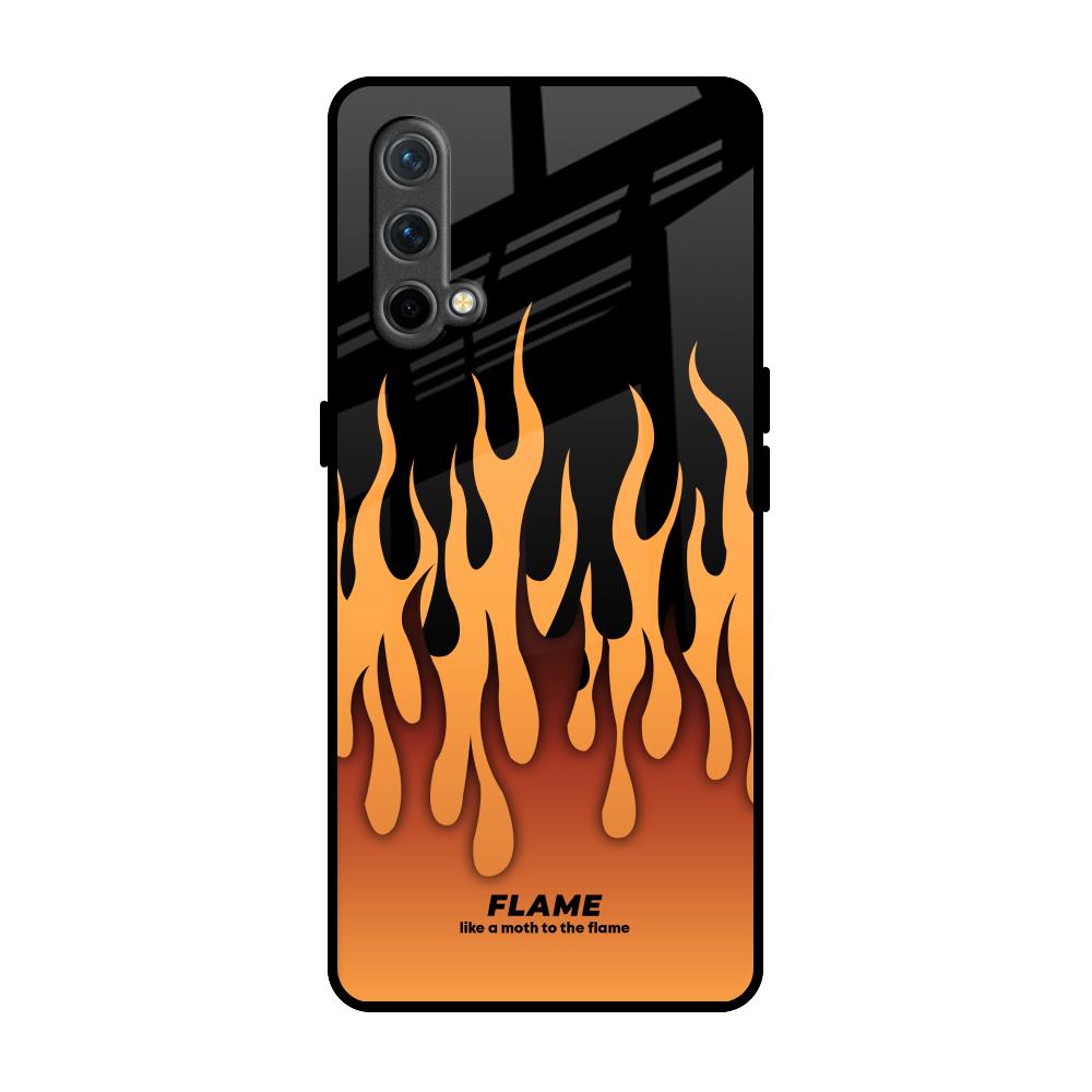Fire Flame OnePlus Nord CE Glass Back Cover Online