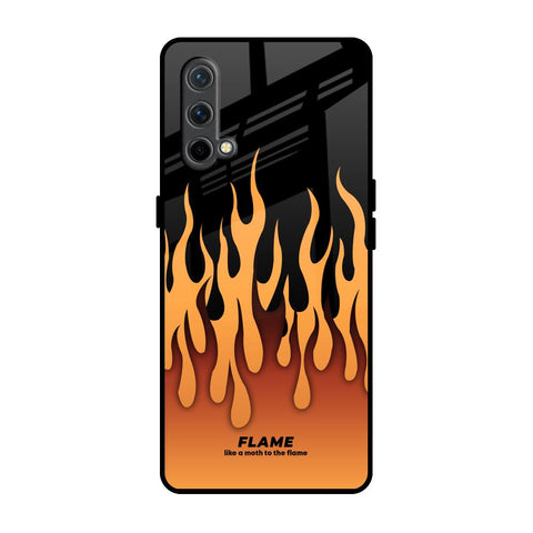 Fire Flame OnePlus Nord CE Glass Back Cover Online